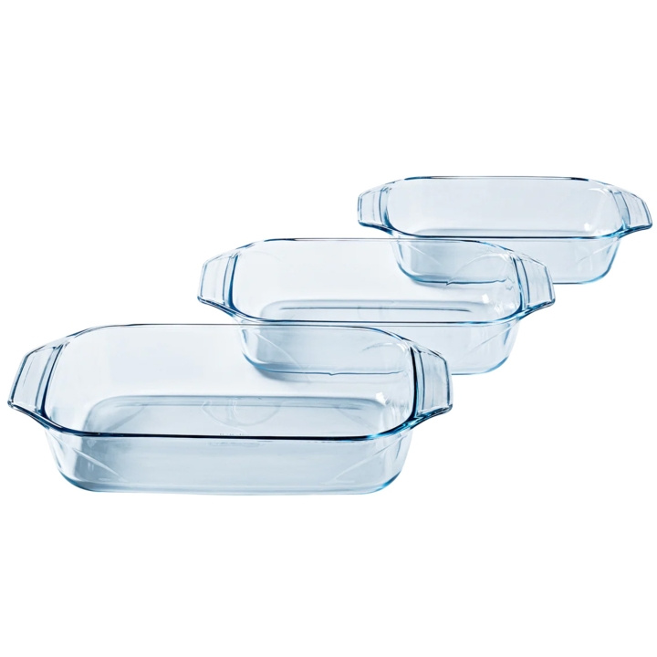 Pyrex Rekt. Glasform - 3,8L 2,9L 1,4 in the group HOME, HOUSEHOLD & GARDEN / Kitchen utensils / Ovenware at TP E-commerce Nordic AB (C14174)