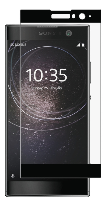 Panzer Sony Xperia XA2, Curved Glass, Black in the group SMARTPHONE & TABLETS / Phone cases / Sony at TP E-commerce Nordic AB (C14491)