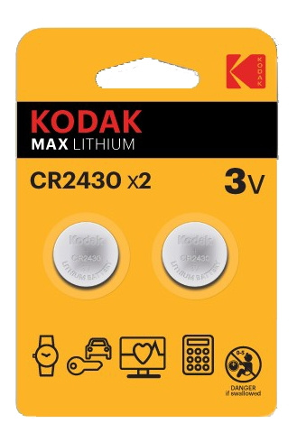 Kodak Kodak Max lithium CR2430 battery (2 pack) in the group HOME ELECTRONICS / Batteries & Chargers / Batteries / Button cell at TP E-commerce Nordic AB (C14521)