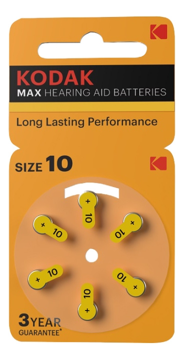 Kodak hearing aid P10 battery (6 pack) in the group HOME ELECTRONICS / Batteries & Chargers / Batteries / Hearing aid batteries at TP E-commerce Nordic AB (C14526)