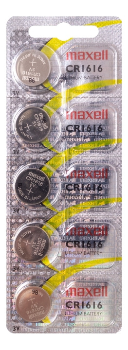 Maxell Lithium CR1616 5P in the group HOME ELECTRONICS / Batteries & Chargers / Batteries / Button cell at TP E-commerce Nordic AB (C14529)
