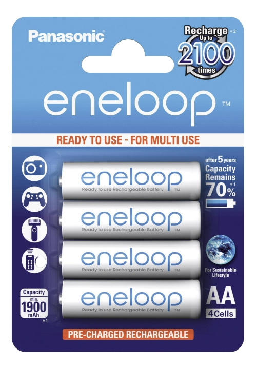 Panasonic eneloop AA/HR6, 1900 in the group HOME ELECTRONICS / Batteries & Chargers / Batteries / AA at TP E-commerce Nordic AB (C14548)