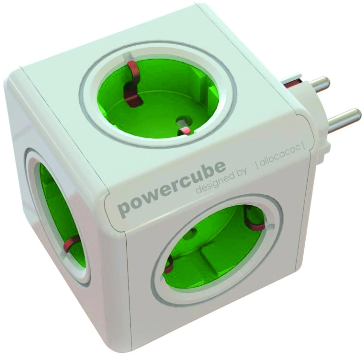 PowerCube Original 5 uttag Grön in the group HOME, HOUSEHOLD & GARDEN / Electricity & Lighting / Power strips at TP E-commerce Nordic AB (C14606)