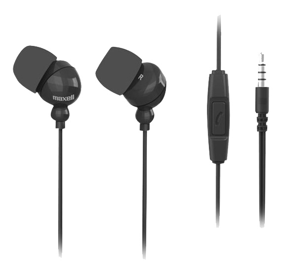 Maxell Plugz + mic Earphone in the group HOME ELECTRONICS / Audio & Picture / Headphones & Accessories / Headphones at TP E-commerce Nordic AB (C14630)