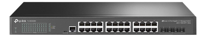 TP-Link JetStream™ 24-Port Gigabit L2+ Managed Switch with 4 10GE SFP+ in the group COMPUTERS & PERIPHERALS / Network / Switches / 10/100/1000Mbps at TP E-commerce Nordic AB (C14707)