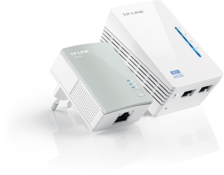 TP-LINK AV 500 WiFi Powerline Extender Starter Kit, 500Mbps, WLAN, vit in the group COMPUTERS & PERIPHERALS / Network / WiFi Extenders at TP E-commerce Nordic AB (C14718)