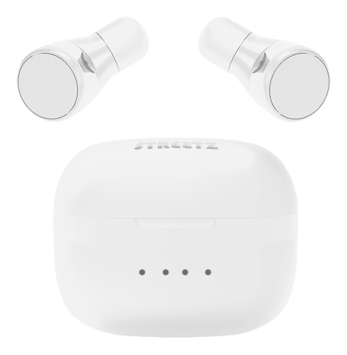 STREETZ True Wireless stay-in-ear, dual earbuds, charge case, white in the group HOME ELECTRONICS / Audio & Picture / Headphones & Accessories / Headphones at TP E-commerce Nordic AB (C14723)