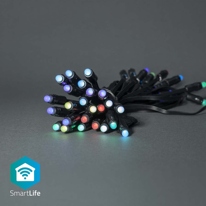 Nedis Smart Christmas lights | Wi-Fi | RGB | 48 LED\'s | 10.80 m | Android™ / IOS in the group HOME, HOUSEHOLD & GARDEN / Smart home / Smart Lights at TP E-commerce Nordic AB (C14829)