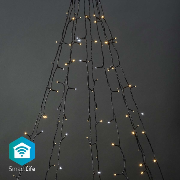 Nedis Smart Christmas lights | Wi-Fi | Warm to Cool White | 200 LED\'s | 20.0 m | 10 x 2 m | Android™ / IOS in the group HOME ELECTRONICS / Lighting / LED strips at TP E-commerce Nordic AB (C14835)