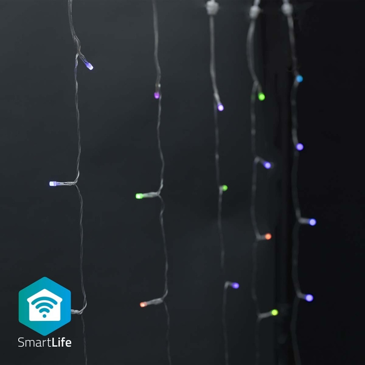 Nedis Smart Christmas lights | Wi-Fi | RGB | 180 LED\'s | 3 m | Android™ / IOS in the group HOME, HOUSEHOLD & GARDEN / Smart home / Smart Lights at TP E-commerce Nordic AB (C14842)