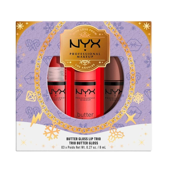 NYX PROF. MAKEUP Butter Gloss Trio in the group BEAUTY & HEALTH / Makeup / Lips / Lipp gloss at TP E-commerce Nordic AB (C14929)
