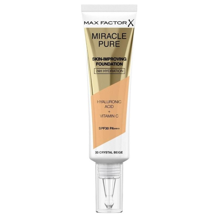 Max Factor Miracle Pure Skin-Improving Foundation 33 Crystal Beige 30ml in the group BEAUTY & HEALTH / Makeup / Facial makeup / Foundation at TP E-commerce Nordic AB (C15018)