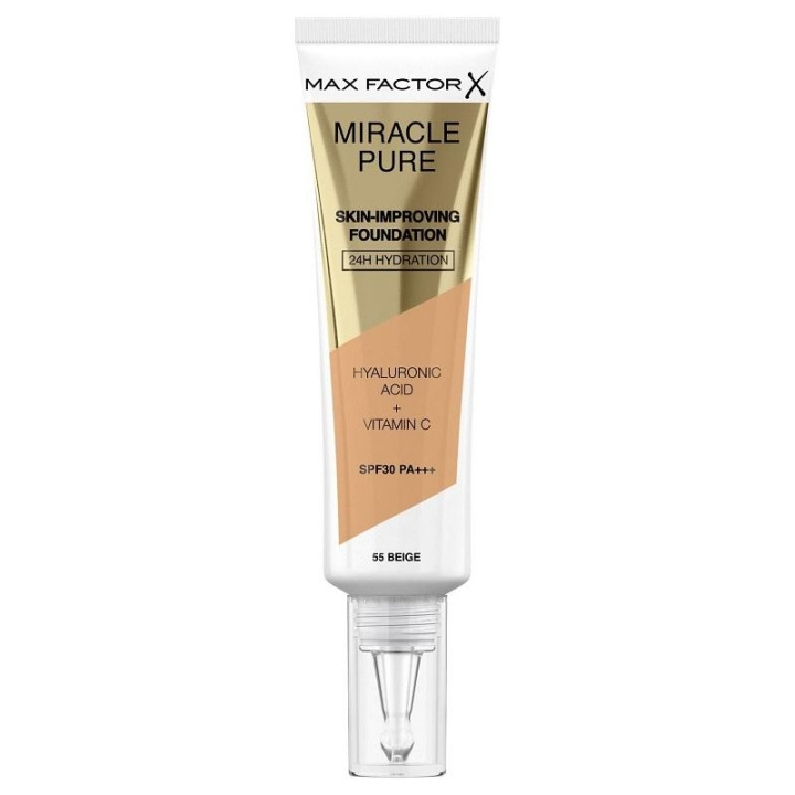 Max Factor Miracle Pure Skin-Improving Foundation 55 Beige 30ml in the group BEAUTY & HEALTH / Makeup / Facial makeup / Foundation at TP E-commerce Nordic AB (C15020)