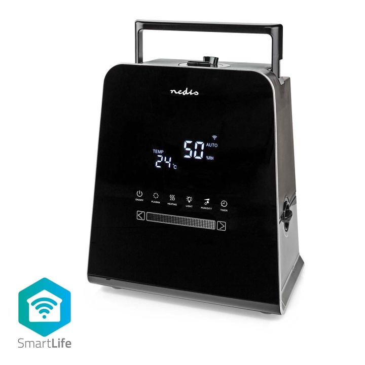 Nedis SmartLife Humidifier | 110 W | With Cool and Warm Mist | 5.5 l | Hygrometer | Timer | Remote control | Night mode | Black in the group HOME, HOUSEHOLD & GARDEN / Fans & Climate products / Humidifiers at TP E-commerce Nordic AB (C15075)