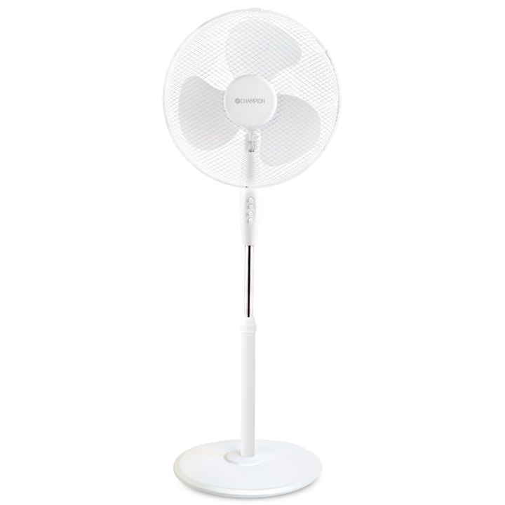 Champion Golvfläkt 40cm Vit GF120 in the group HOME, HOUSEHOLD & GARDEN / Fans & Climate products / Floor standing fans at TP E-commerce Nordic AB (C15084)