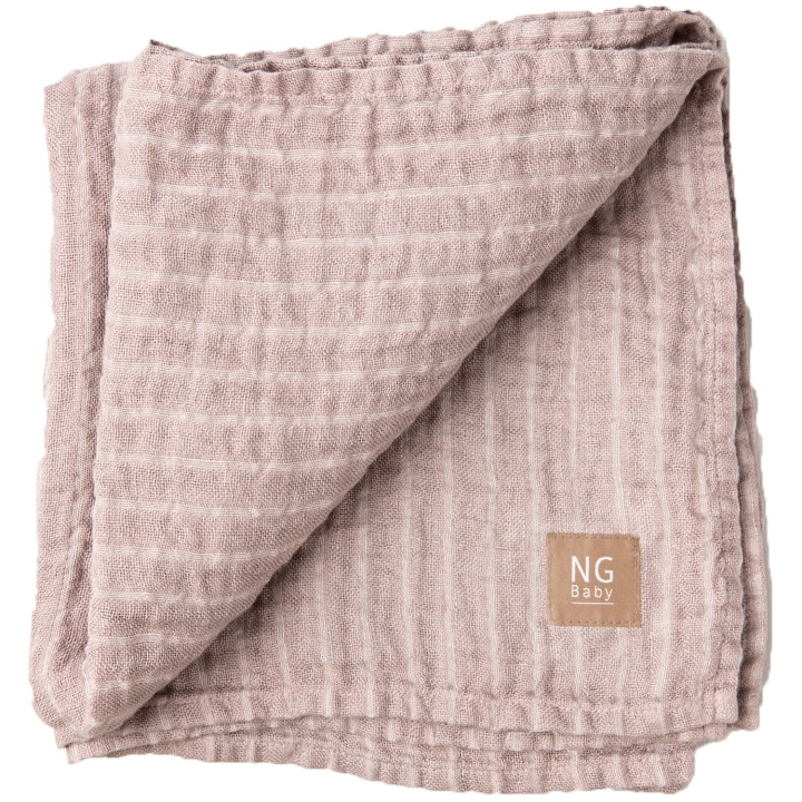 NG Baby LinneFilt Dusty Pink + Ivory s in the group TOYS, KIDS & BABY PRODUCTS / Children\'s textiles / Baby blankets at TP E-commerce Nordic AB (C15303)