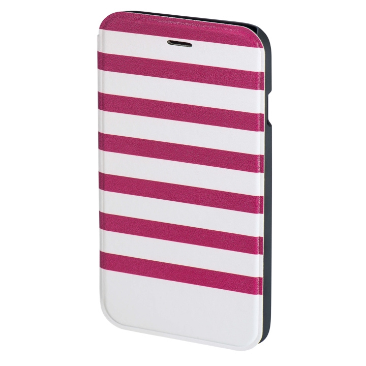 Hama Plånboksväska DesignLine iPhone6/6S Stripe Rosa/Vit in the group SMARTPHONE & TABLETS / Phone cases / Apple / iPhone 6/6S at TP E-commerce Nordic AB (C15488)