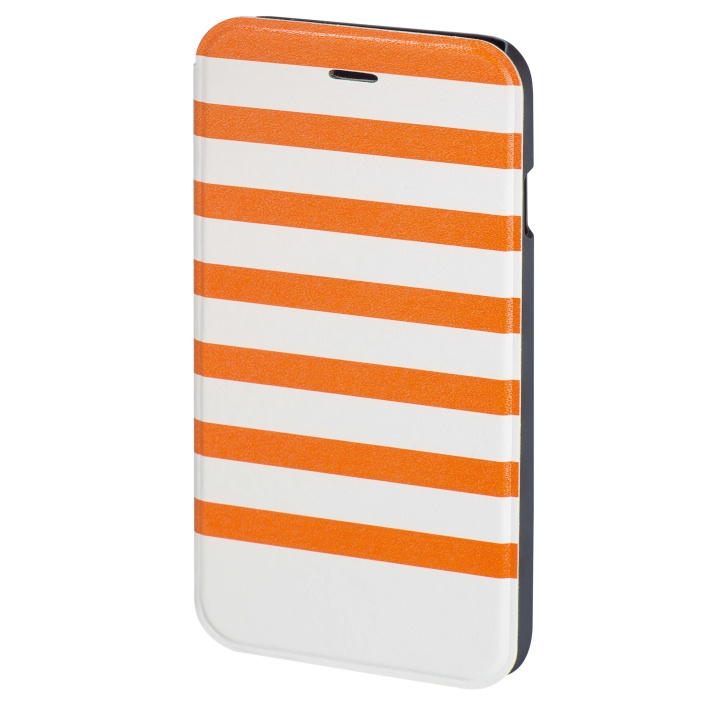 Hama Plånboksväska DesignLine iPhone6/6S Stripe Orange/Vit in the group SMARTPHONE & TABLETS / Phone cases / Apple / iPhone 6/6S at TP E-commerce Nordic AB (C15490)
