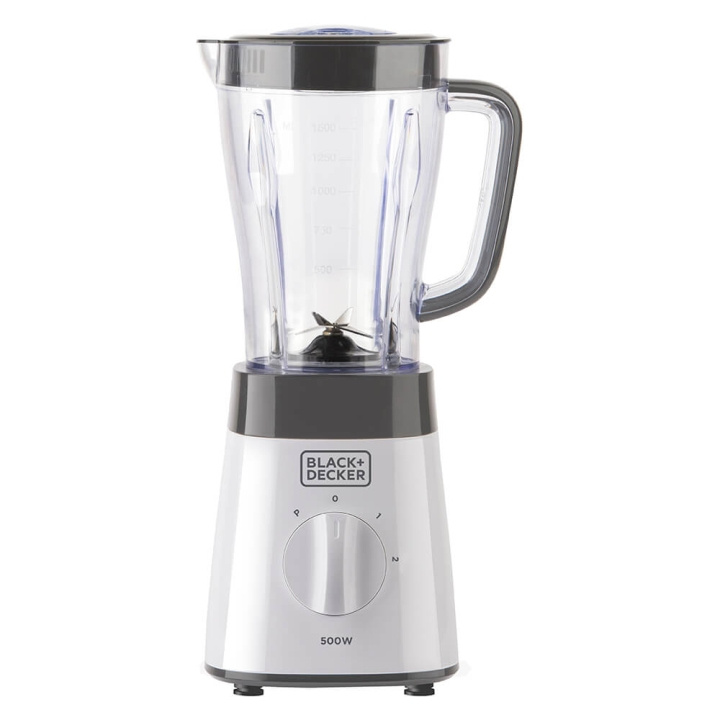 BLACK+DECKER Jar Blender 500W White in the group HOME, HOUSEHOLD & GARDEN / Household appliances / Food processor & Kitchen appliances / Mixer & Blenders at TP E-commerce Nordic AB (C15603)