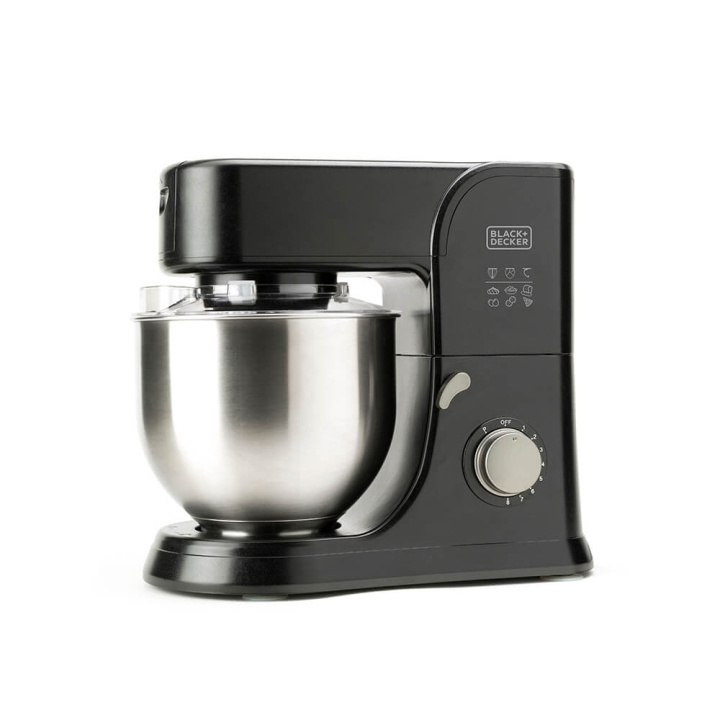BLACK+DECKER Stand Mixer 1000W Black in the group HOME, HOUSEHOLD & GARDEN / Household appliances / Food processor & Kitchen appliances / Kitchen appliances & Accessories at TP E-commerce Nordic AB (C15604)