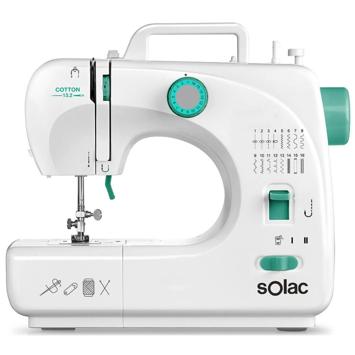 SOLAC Cotton 16.0 Sewing Machine in the group HOME, HOUSEHOLD & GARDEN / Household appliances / Sewing machine & Accessories / Sewing machines at TP E-commerce Nordic AB (C15624)