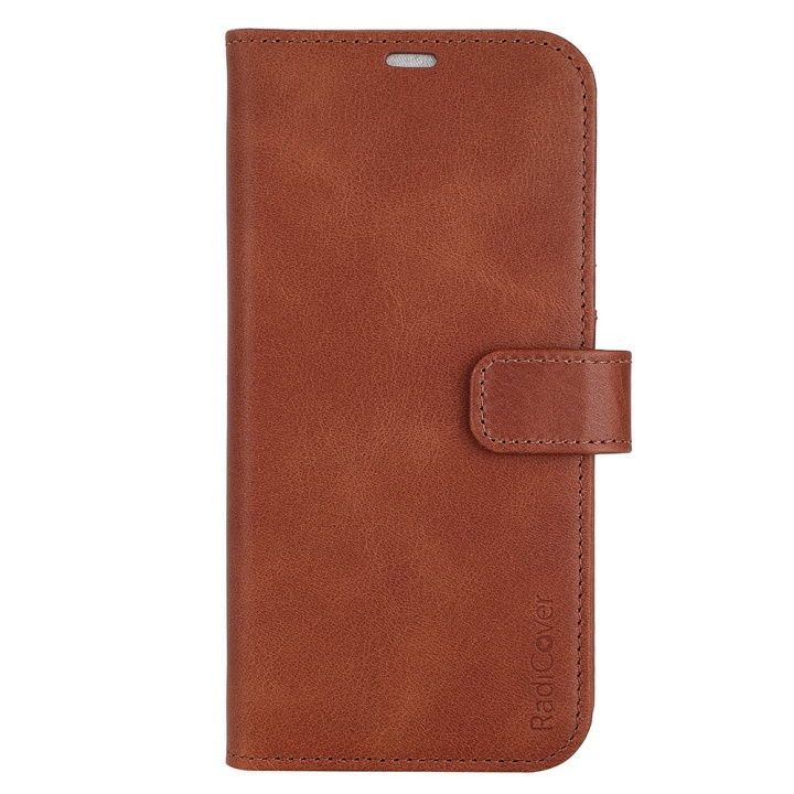 Radicover Wallet Case Anti Radiation 2in1 Brown iPhone 14 Plus in the group SMARTPHONE & TABLETS / Phone cases / Apple / iPhone 14 at TP E-commerce Nordic AB (C15687)