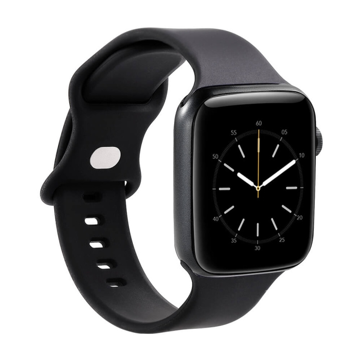 GEAR Watch Band Silicone BLACK Apple Watch 38/40/41mm in the group Sport, leisure & Hobby / Smartwatch & Activity trackers / Accessories at TP E-commerce Nordic AB (C15820)