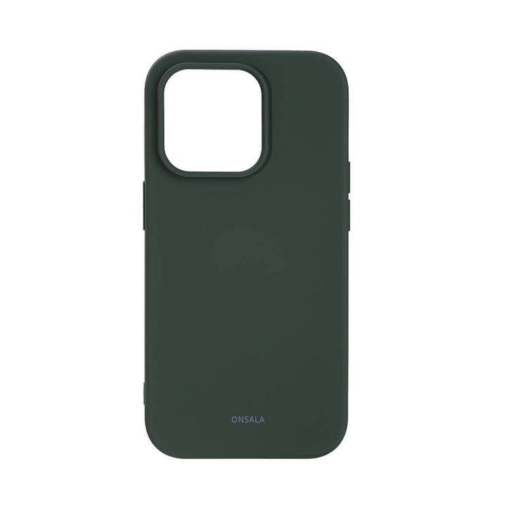Onsala Phone Case Silicone Olive Green - iPhone 14 Pro in the group SMARTPHONE & TABLETS / Phone cases / Apple / iPhone 14 at TP E-commerce Nordic AB (C15859)