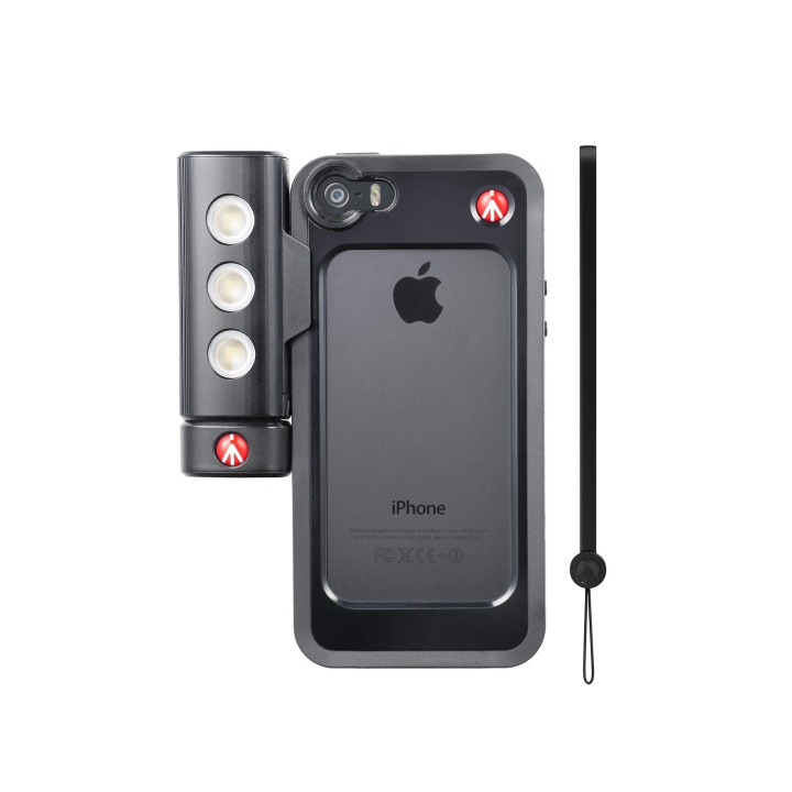 Manfrotto Mobile Phone Photo Set MKLKLY P5SB, Bumper und LED Licht, Bl in the group SMARTPHONE & TABLETS / Phone cases / Apple / iPhone 5/5S/SE / Cases at TP E-commerce Nordic AB (C15873)
