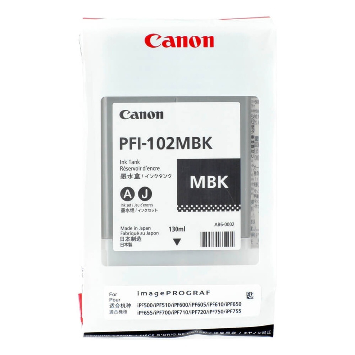 Canon Ink 0894B001 PFI-102 Matte Black in the group COMPUTERS & PERIPHERALS / Printers & Accessories / Ink & Toner / Ink cartridges / Canon at TP E-commerce Nordic AB (C15976)