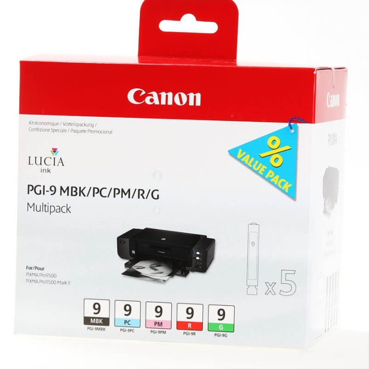 Canon Ink 1033B013 PGI-9 MBK/PC/PM/R/G in the group COMPUTERS & PERIPHERALS / Printers & Accessories / Ink & Toner / Ink cartridges / Canon at TP E-commerce Nordic AB (C15981)