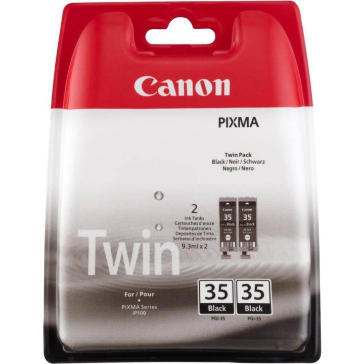 Canon Ink 1509B012 PGI-35 Black Twin-pack in the group COMPUTERS & PERIPHERALS / Printers & Accessories / Ink & Toner / Ink cartridges / Canon at TP E-commerce Nordic AB (C15987)