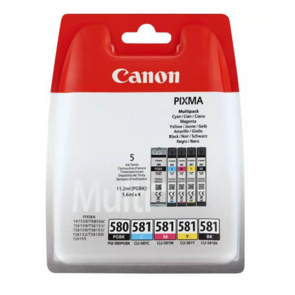 Canon Ink 2078C005 PGI-580/CLI-581 Multipack in the group COMPUTERS & PERIPHERALS / Printers & Accessories / Ink & Toner / Ink cartridges / Canon at TP E-commerce Nordic AB (C16004)