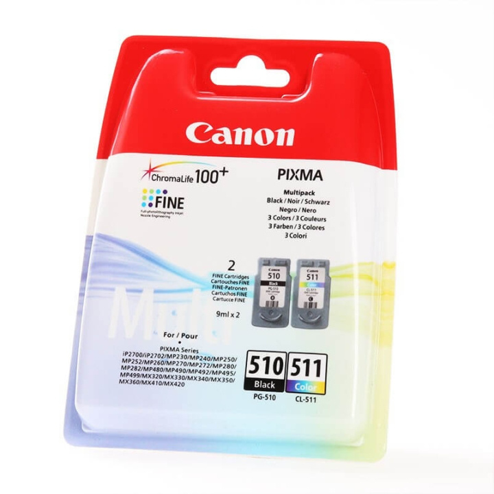 Canon Ink 2970B010 PG-510/CL-511 Multipack in the group COMPUTERS & PERIPHERALS / Printers & Accessories / Ink & Toner / Ink cartridges / Canon at TP E-commerce Nordic AB (C16044)
