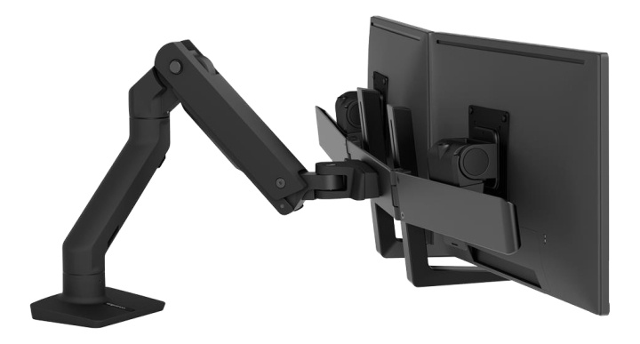 Ergotron HX Desk Dual Monitor Arm, Matte black in the group COMPUTERS & PERIPHERALS / Computer monitor / Monitor arms & mounts at TP E-commerce Nordic AB (C16215)