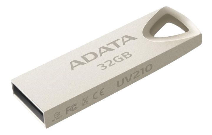 ADATA 32GB USB memory, USB 2.0, metallic finish, gold in the group HOME ELECTRONICS / Storage media / USB memory / USB 2.0 at TP E-commerce Nordic AB (C16241)