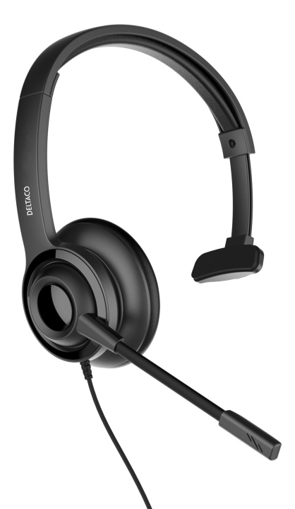 DELTACO Office USB mono headset, volume control, noise reducing mic in the group COMPUTERS & PERIPHERALS / Computer accessories / Headset at TP E-commerce Nordic AB (C16399)