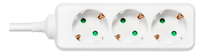 DELTACO outlet 3xCEE 7/3 1xCEE 7/7 1,5m white in the group HOME, HOUSEHOLD & GARDEN / Electricity & Lighting / Power strips at TP E-commerce Nordic AB (C16428)
