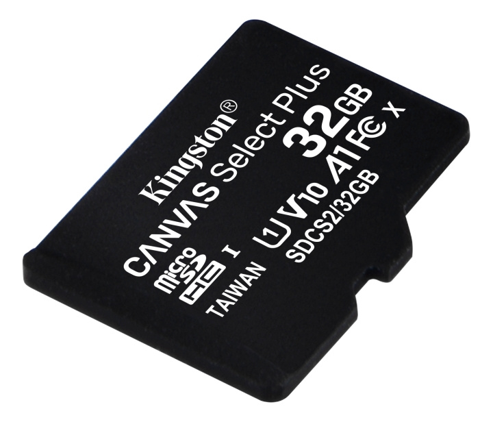 Kingston 32GB micSDHC Canvas Select Plus 100R A1 C10 1-pack w/o ADP in the group HOME ELECTRONICS / Storage media / Memory cards / MicroSD/HC/XC at TP E-commerce Nordic AB (C16604)