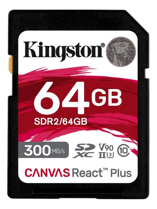 Kingston 64GB Canvas React Plus SDXC UHS-II in the group HOME ELECTRONICS / Storage media / Memory cards / SD/SDHC/SDXC at TP E-commerce Nordic AB (C16908)