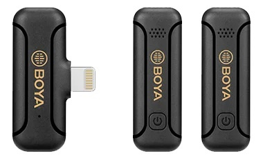 BOYA Wireless Microphone System x2 BY-WM3 for Iphone iOS, Lightning in the group COMPUTERS & PERIPHERALS / Computer accessories / Microphones at TP E-commerce Nordic AB (C16993)