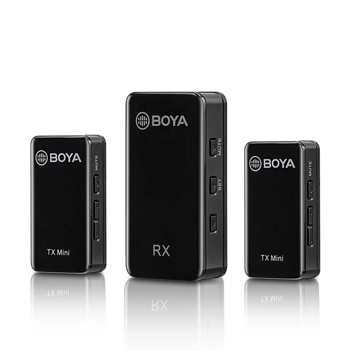 BOYA Wireless Microphone x2 BY-XM6-S2 Mini 3.5mm in the group COMPUTERS & PERIPHERALS / Computer accessories / Microphones at TP E-commerce Nordic AB (C16999)