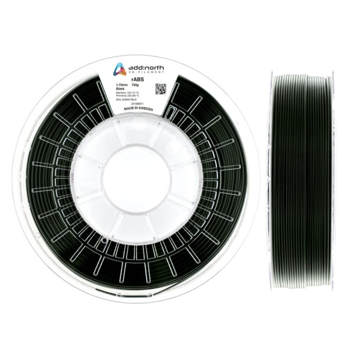 ADDNORTH rABS 1.75mm 750g Black in the group COMPUTERS & PERIPHERALS / Printers & Accessories / Printers / 3D printers & Accessories / Tillbehör at TP E-commerce Nordic AB (C17039)