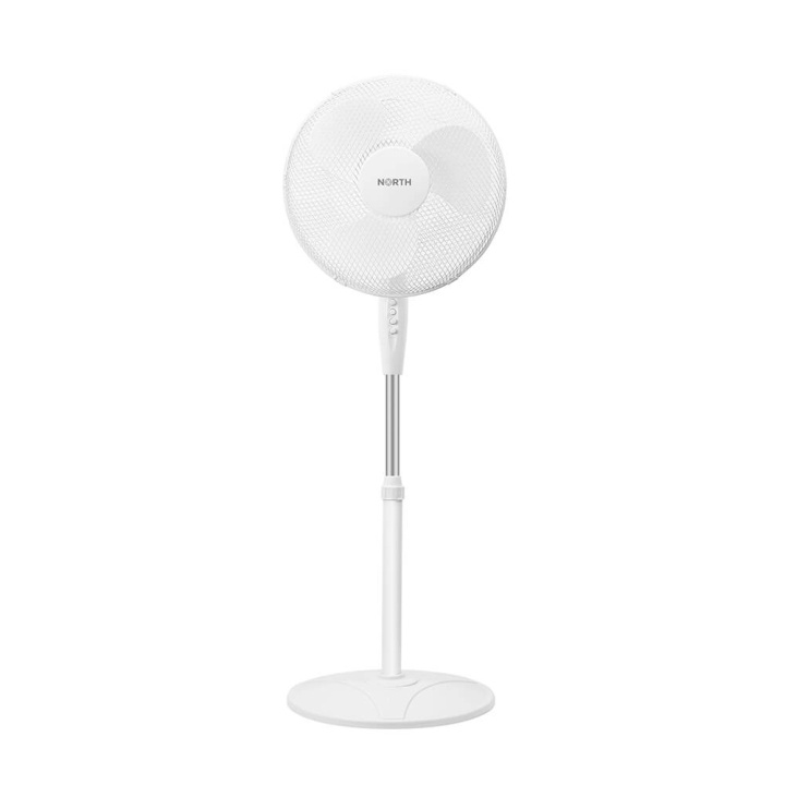 NORTH Stand Fan 40cm Plastic White in the group HOME, HOUSEHOLD & GARDEN / Fans & Climate products / Floor standing fans at TP E-commerce Nordic AB (C17083)