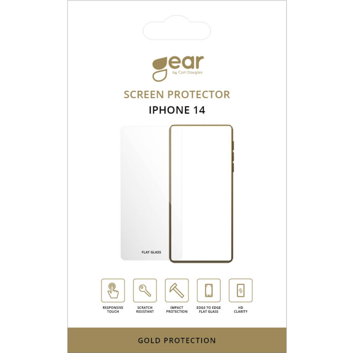 GEAR Screen Protector 2.5D iPhone 13/13 Pro/14 in the group SMARTPHONE & TABLETS / Phone cases / Apple / iPhone 14 at TP E-commerce Nordic AB (C17091)