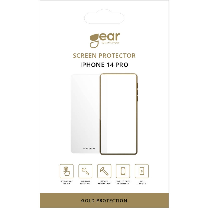 GEAR Screen Protector 2.5D iPhone 14 Pro in the group SMARTPHONE & TABLETS / Phone cases / Apple / iPhone 14 at TP E-commerce Nordic AB (C17092)
