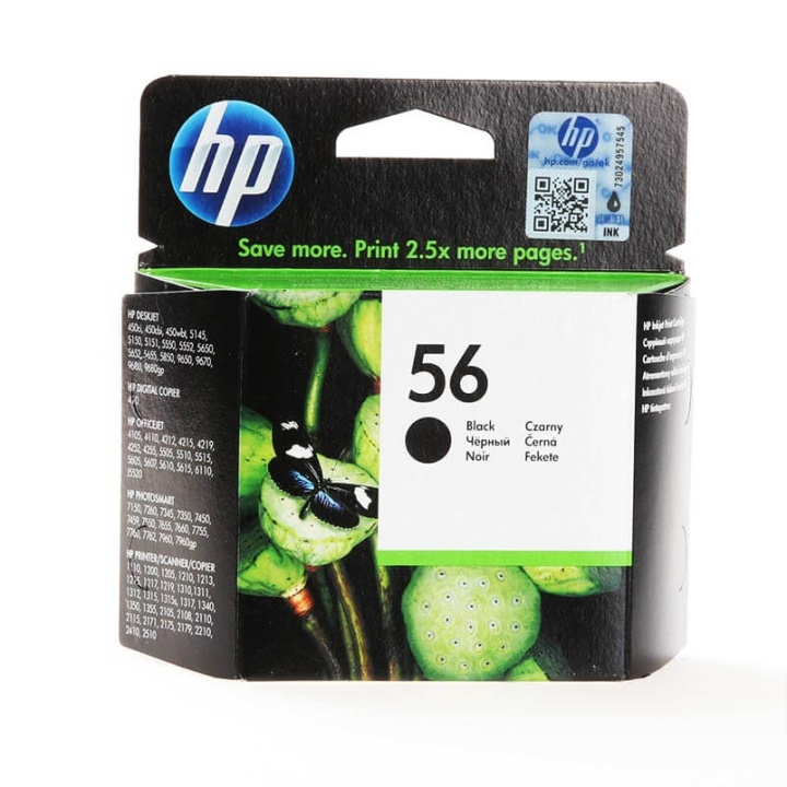 HP Ink C6656AE 56 Black in the group COMPUTERS & PERIPHERALS / Printers & Accessories / Ink & Toner / Ink cartridges / HP at TP E-commerce Nordic AB (C17278)