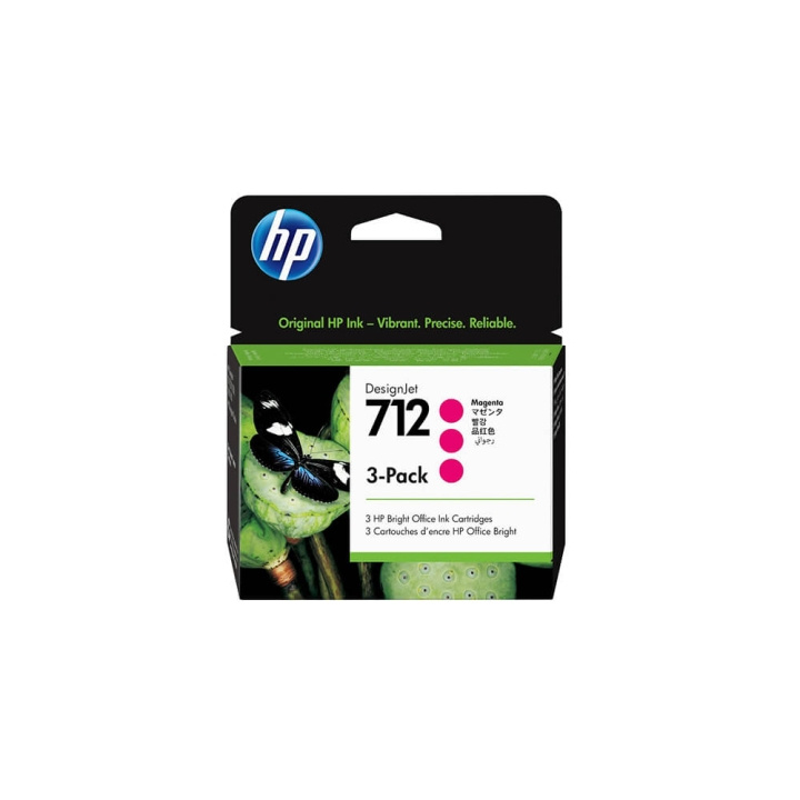 HP Ink 3ED78A 712 Magenta 3-pack in the group COMPUTERS & PERIPHERALS / Printers & Accessories / Ink & Toner / Ink cartridges / HP at TP E-commerce Nordic AB (C17344)