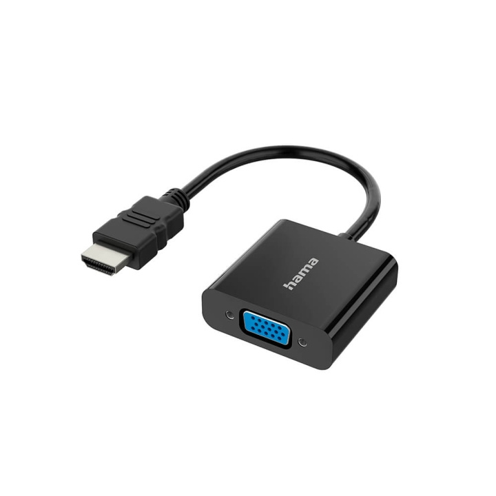 Hama Adapter HDMI-VGA Full-HD 1080p Black in the group COMPUTERS & PERIPHERALS / Computer cables / VGA / Adapters at TP E-commerce Nordic AB (C17468)