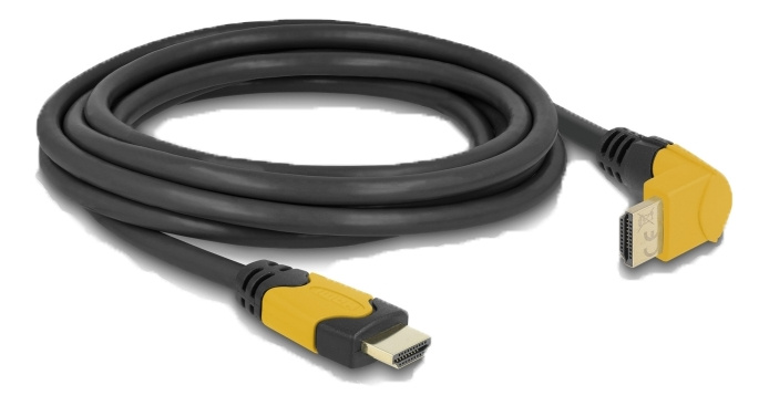 Delock High Speed HDMI cable male straight to male 90° upwards angled in the group HOME ELECTRONICS / Cables & Adapters / HDMI / Cables at TP E-commerce Nordic AB (C17502)